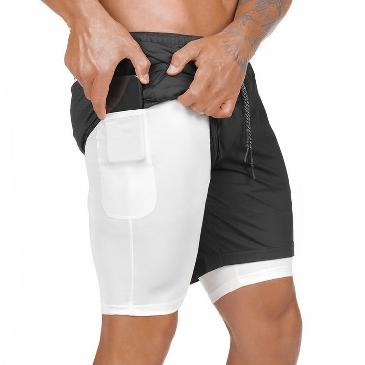 Jogger Shorts with Hidden Zipper Pockets